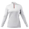 Zhik Womens Uvactive High Collar 1/4 Zip Top - White | Sun Protection Tops