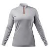 Zhik Womens Uvactive High Collar 1/4 Zip Top - Grey | Wicking Uv Tops