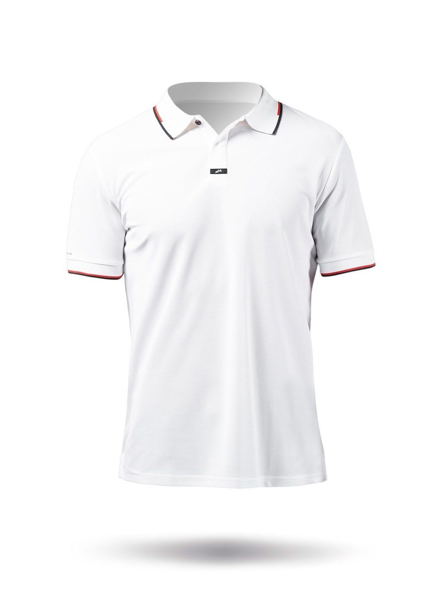 Zhik Mens Elite Polo - White | Sun Protection Tops