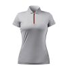 Zhik Womens Uvactive Zip Sports Polo - Grey | Wicking Uv Tops