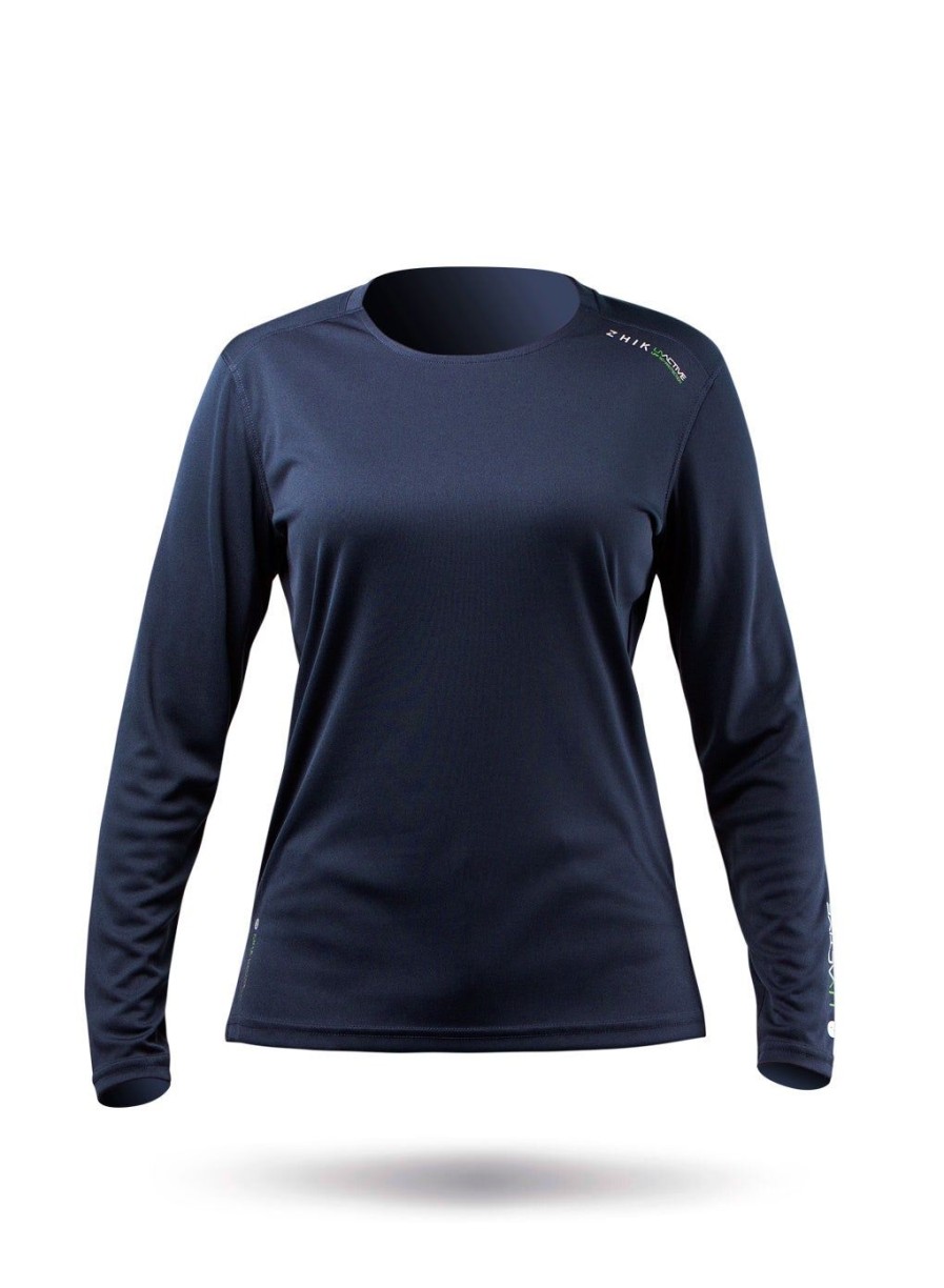 Zhik Womens Uvactive Long Sleeve Top - Navy | Sun Protection Tops