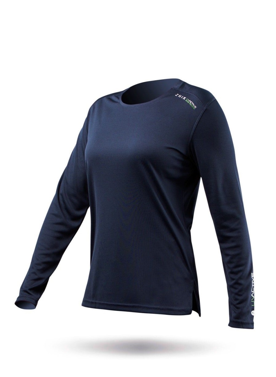 Zhik Womens Uvactive Long Sleeve Top - Navy | Sun Protection Tops