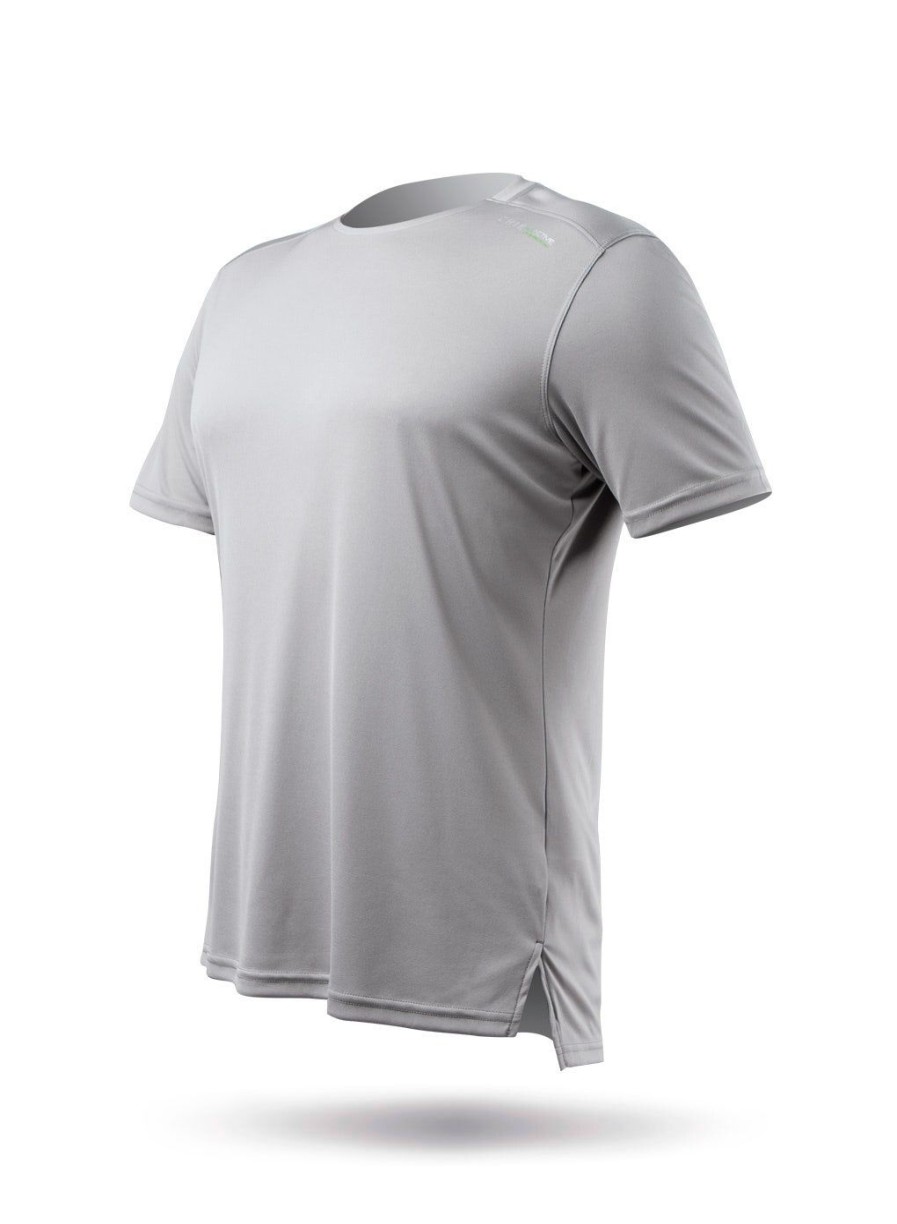 Zhik Mens Uvactive Short Sleeve Top - Grey | Wicking Uv Tops