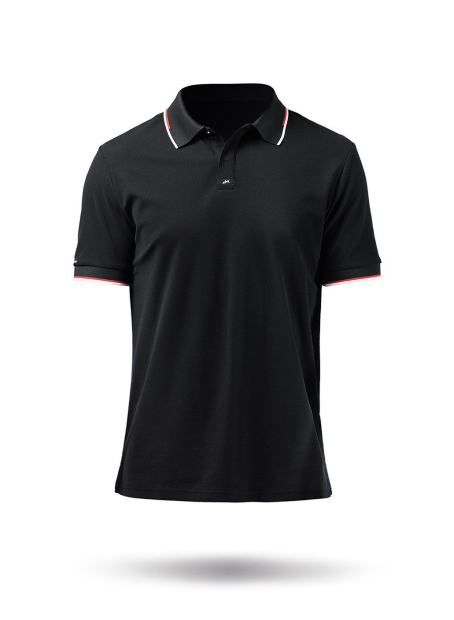 Zhik Mens Elite Polo - Black | Sun Protection Tops