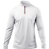 Zhik Mens Uvactive High Collar 1/4 Zip Top - White | Wicking Uv Tops