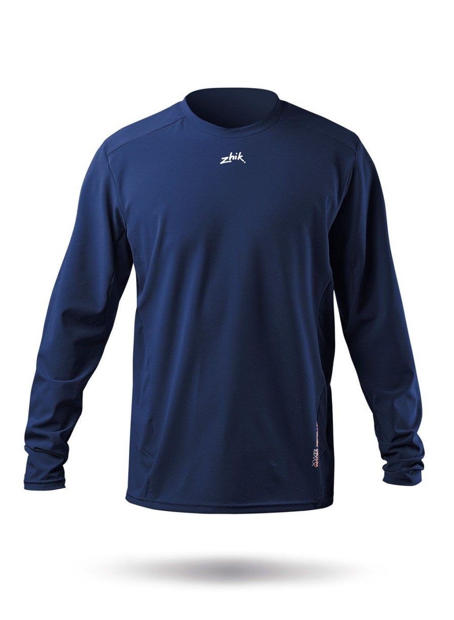 Zhik Mens Long Sleeve Xwr Top - Steel Blue | Sun Protection Tops