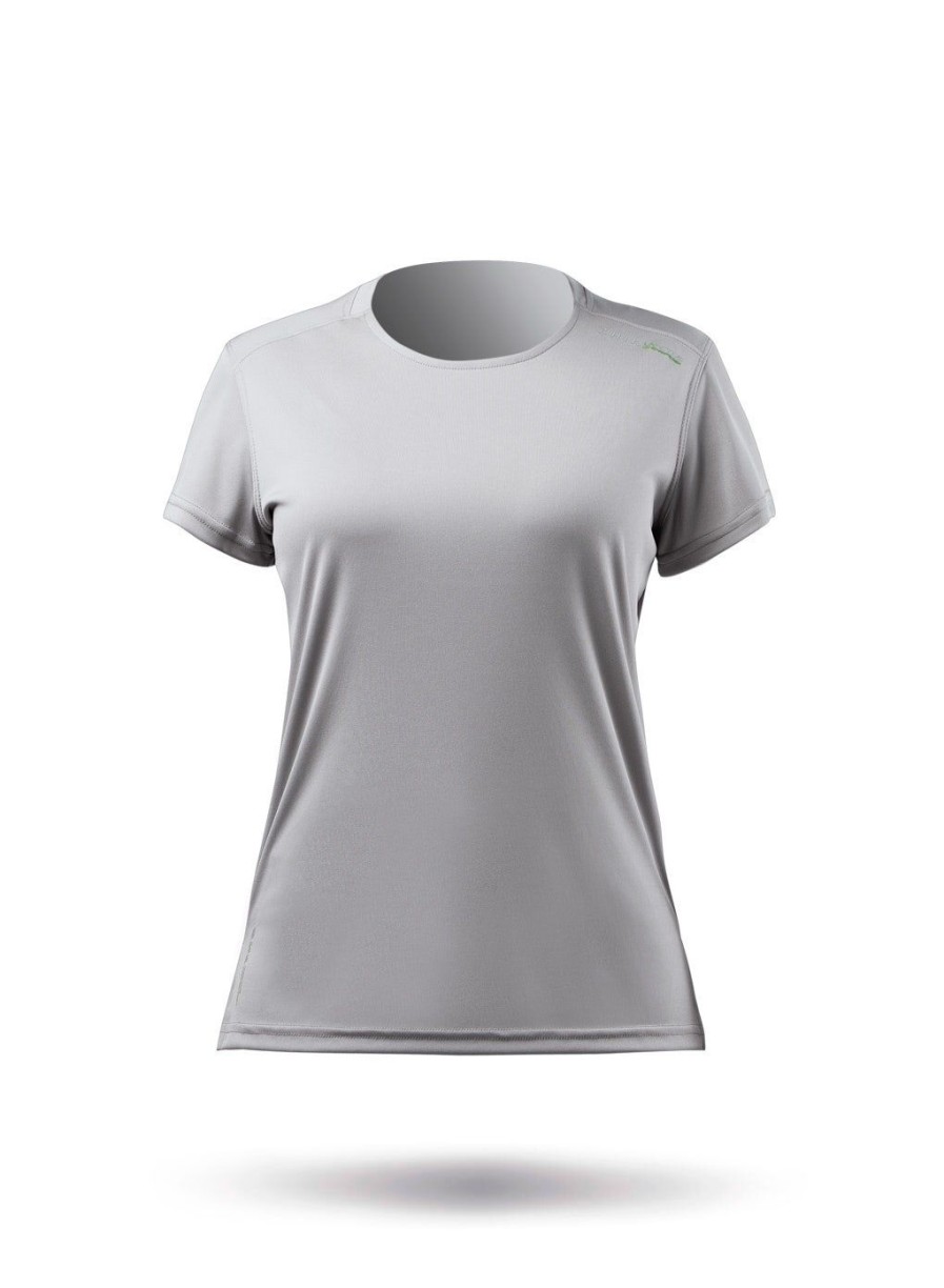 Zhik Womens Uvactive Short Sleeve Top - Grey | Wicking Uv Tops