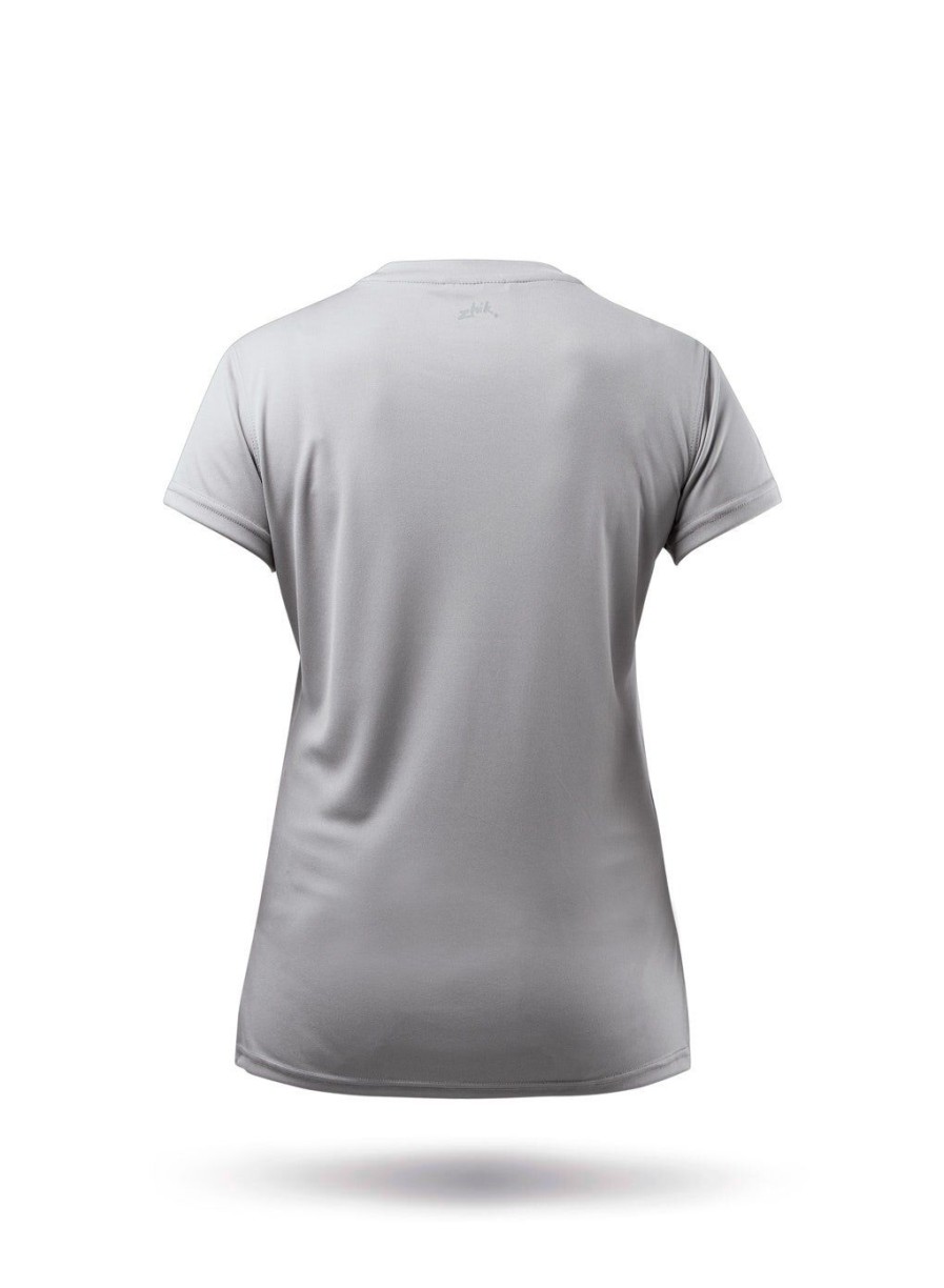 Zhik Womens Uvactive Short Sleeve Top - Grey | Wicking Uv Tops