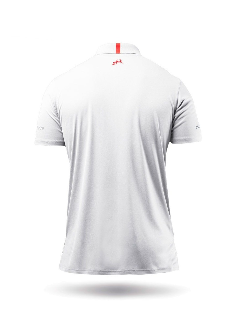 Zhik Mens Uvactive Zip Sports Polo - White | Polos