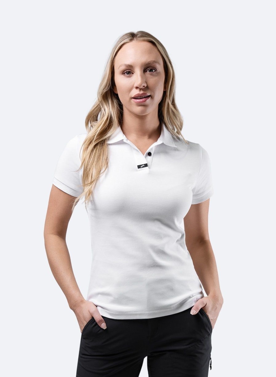 Zhik Womens Pima Cotton Polo - White | Polos