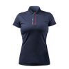 Zhik Womens Uvactive Zip Sports Polo - Navy | Wicking Uv Tops