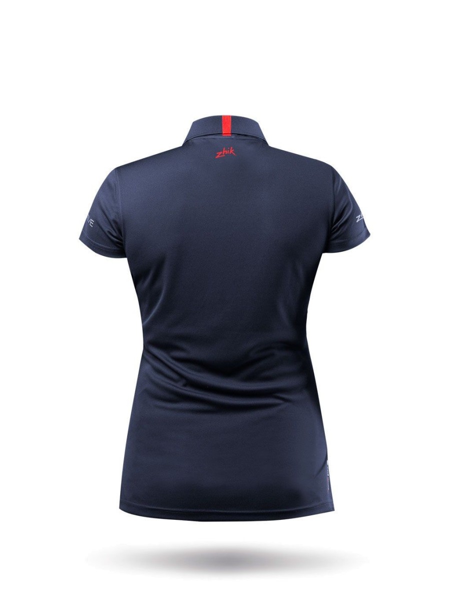 Zhik Womens Uvactive Zip Sports Polo - Navy | Wicking Uv Tops