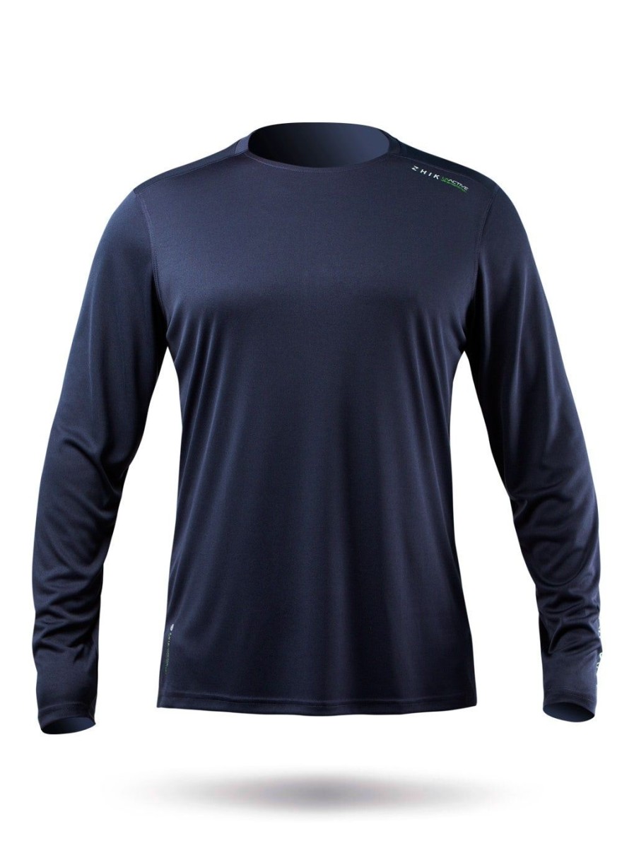 Zhik Mens Uvactive Long Sleeve Top - Navy | Sun Protection Tops