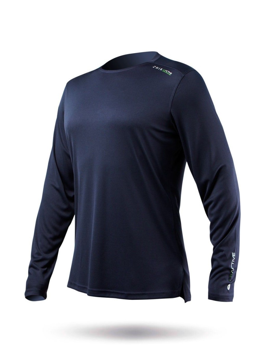 Zhik Mens Uvactive Long Sleeve Top - Navy | Sun Protection Tops