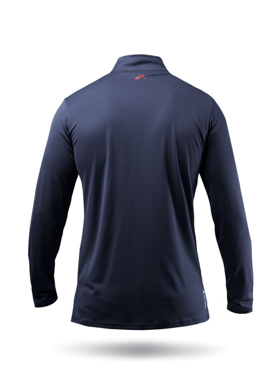 Zhik Mens Uvactive High Collar 1/4 Zip Top - Navy | Sun Protection Tops