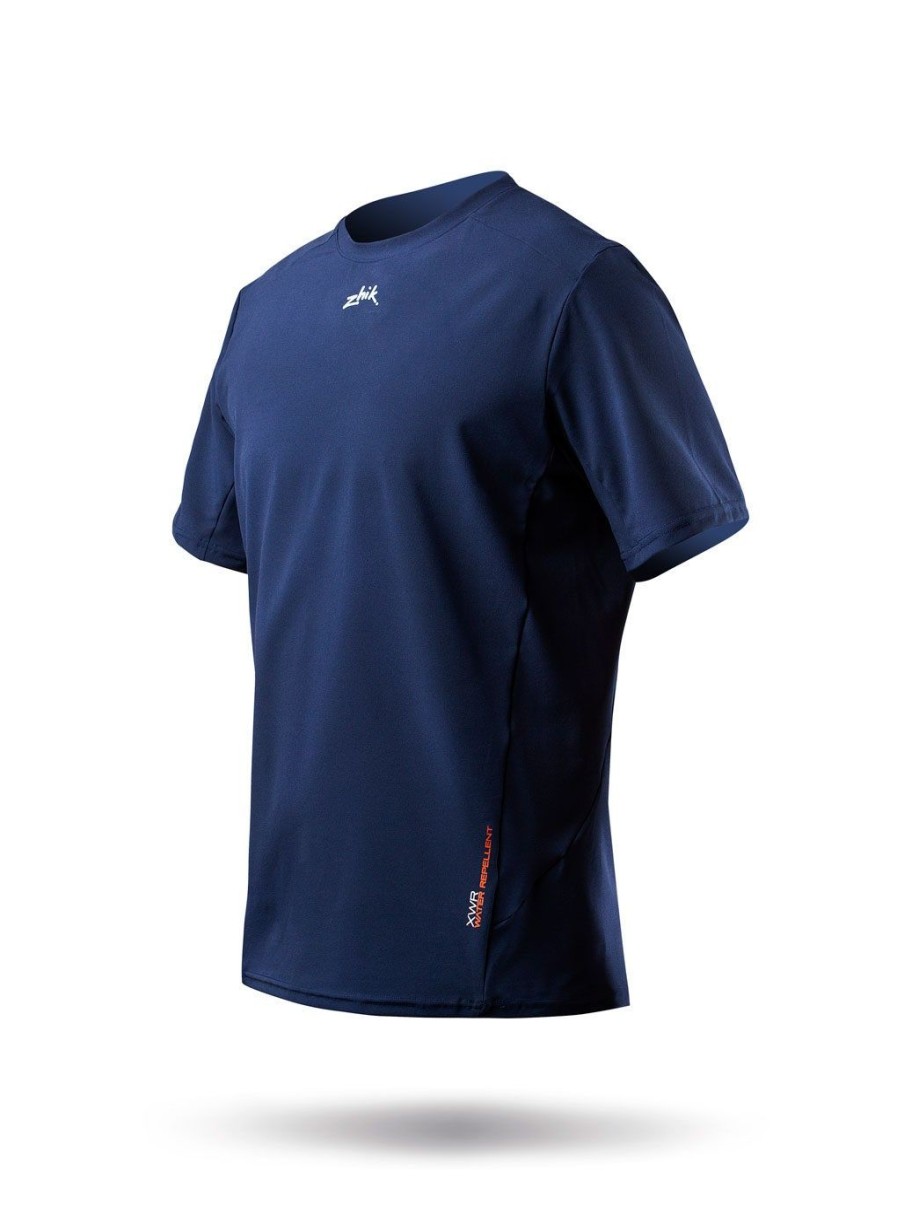 Zhik Mens Short Sleeve Xwr Top - Steel Blue | Sun Protection Tops