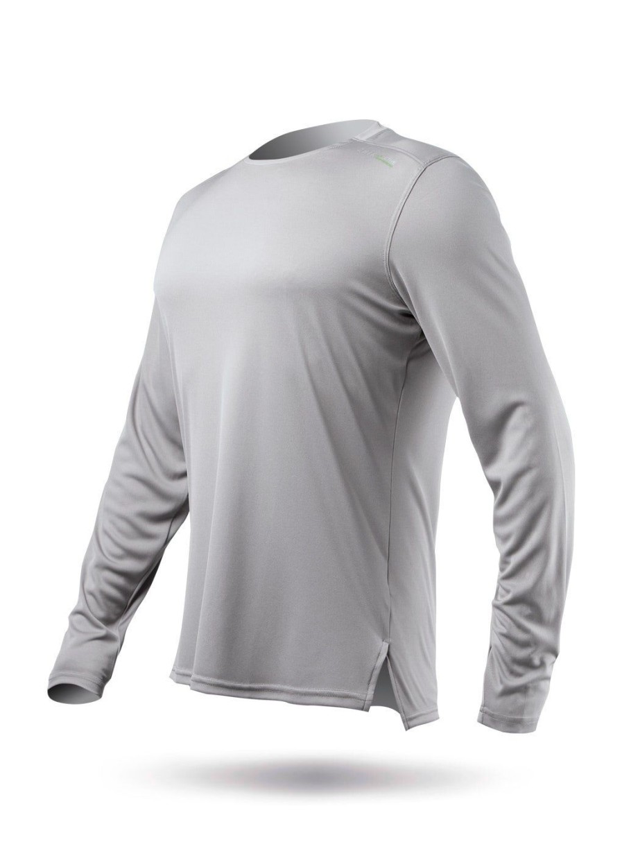 Zhik Mens Uvactive Long Sleeve Top - Grey | Sun Protection Tops