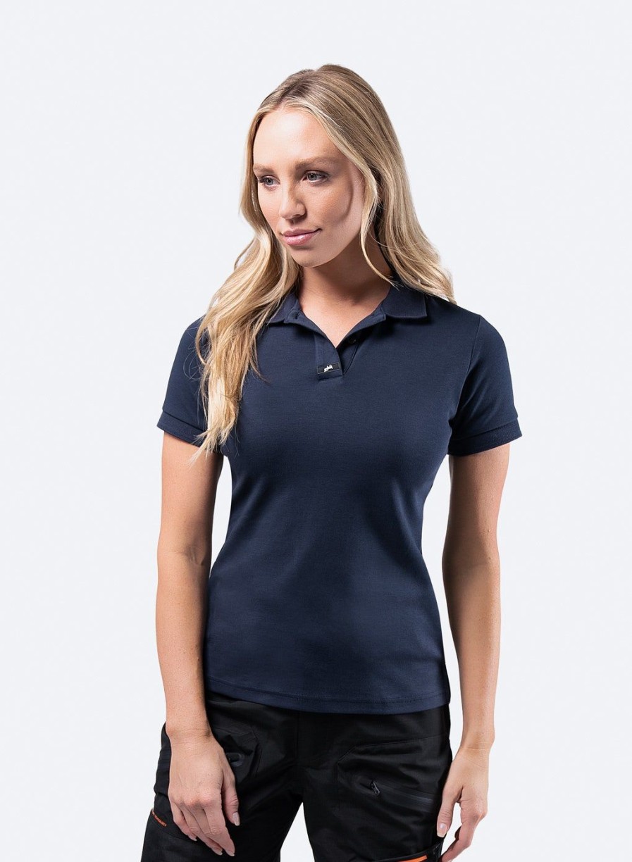 Zhik Womens Pima Cotton Polo - Navy | Polos