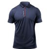 Zhik Mens Uvactive Zip Sports Polo - Navy | Wicking Uv Tops