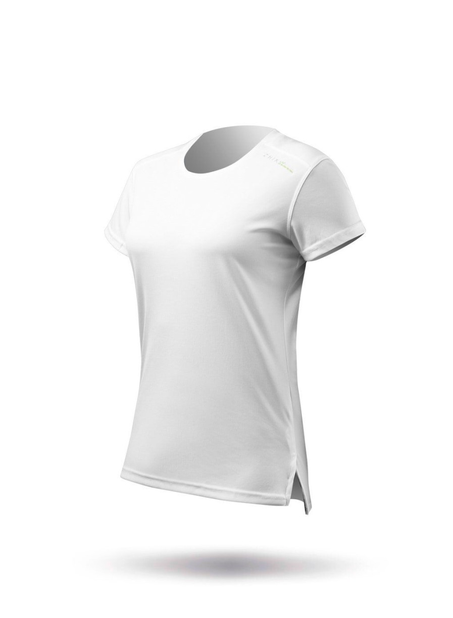 Zhik Womens Uvactive Short Sleeve Top - White | Sun Protection Tops