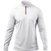 Zhik Mens Uvactive High Collar 1/4 Zip Top - White | Sun Protection Tops