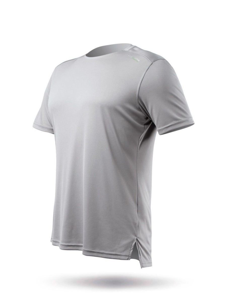 Zhik Mens Uvactive Short Sleeve Top - Grey | Sun Protection Tops