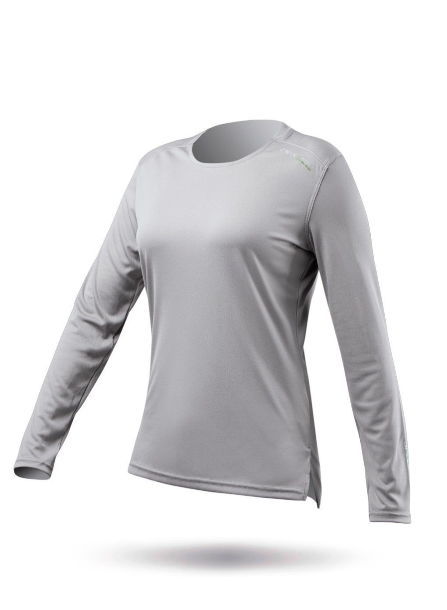 Zhik Womens Uvactive Long Sleeve Top - Grey | Sun Protection Tops