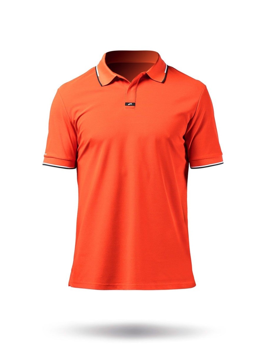 Zhik Mens Elite Polo - Ocean Red | Sun Protection Tops