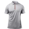 Zhik Mens Uvactive Zip Sports Polo - Grey | Wicking Uv Tops