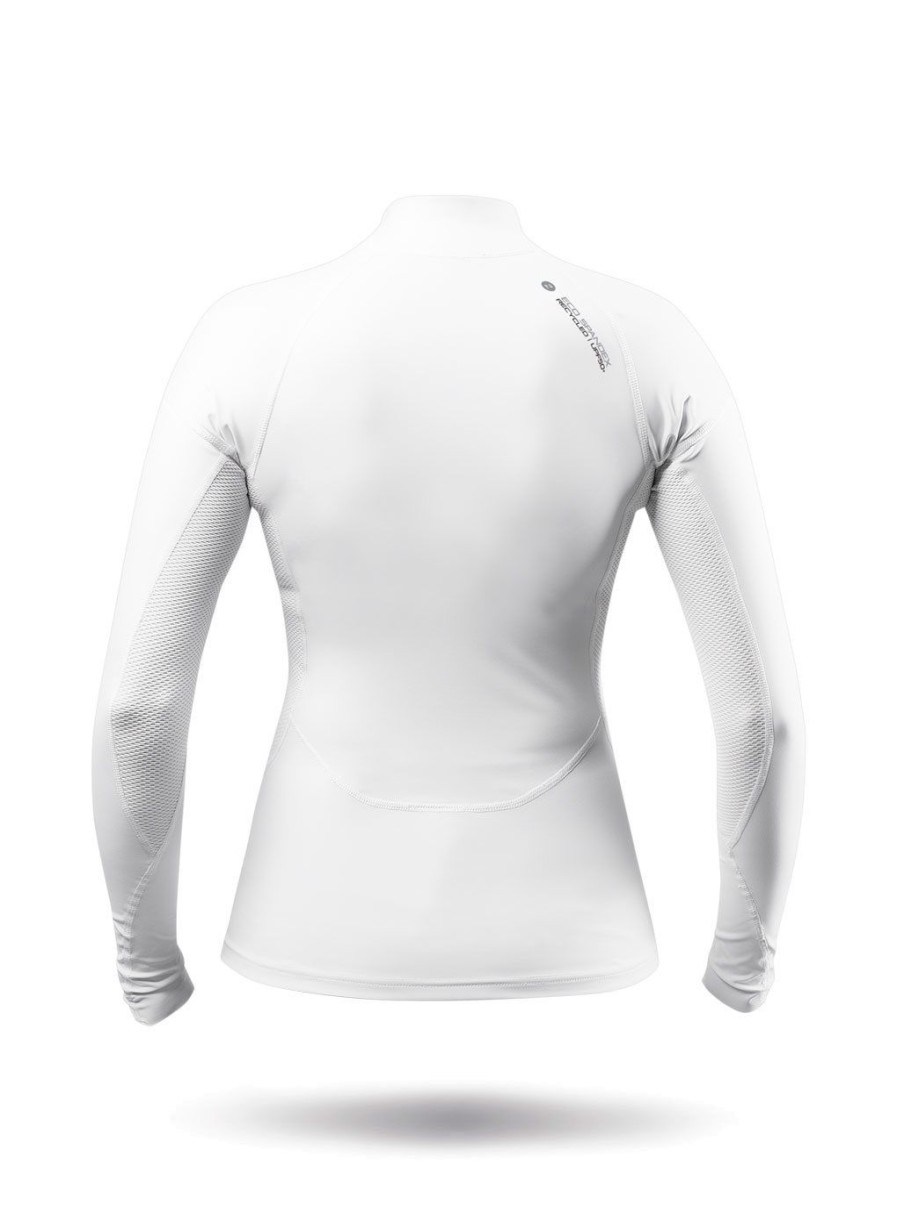 Zhik Womens White Eco Spandex Long Sleeve Top | Hot Conditions