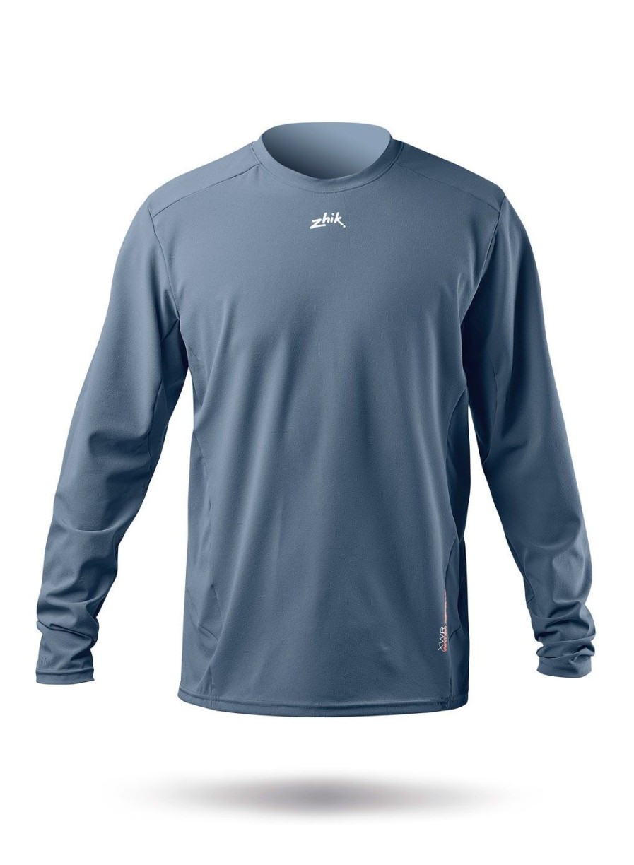 Zhik Mens Long Sleeve Xwr Top - Cool Grey | Sun Protection Tops