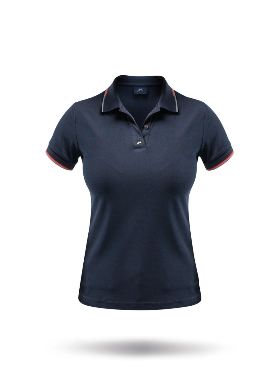 Zhik Womens Elite Polo - Navy | Sun Protection Tops