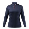 Zhik Womens Uvactive High Collar 1/4 Zip Top - Navy | Sun Protection Tops