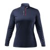 Zhik Womens Uvactive High Collar 1/4 Zip Top - Navy | Wicking Uv Tops