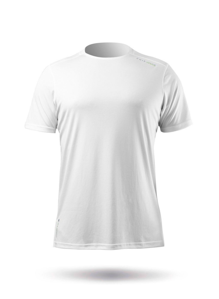 Zhik Mens Uvactive Short Sleeve Top - White | Wicking Uv Tops