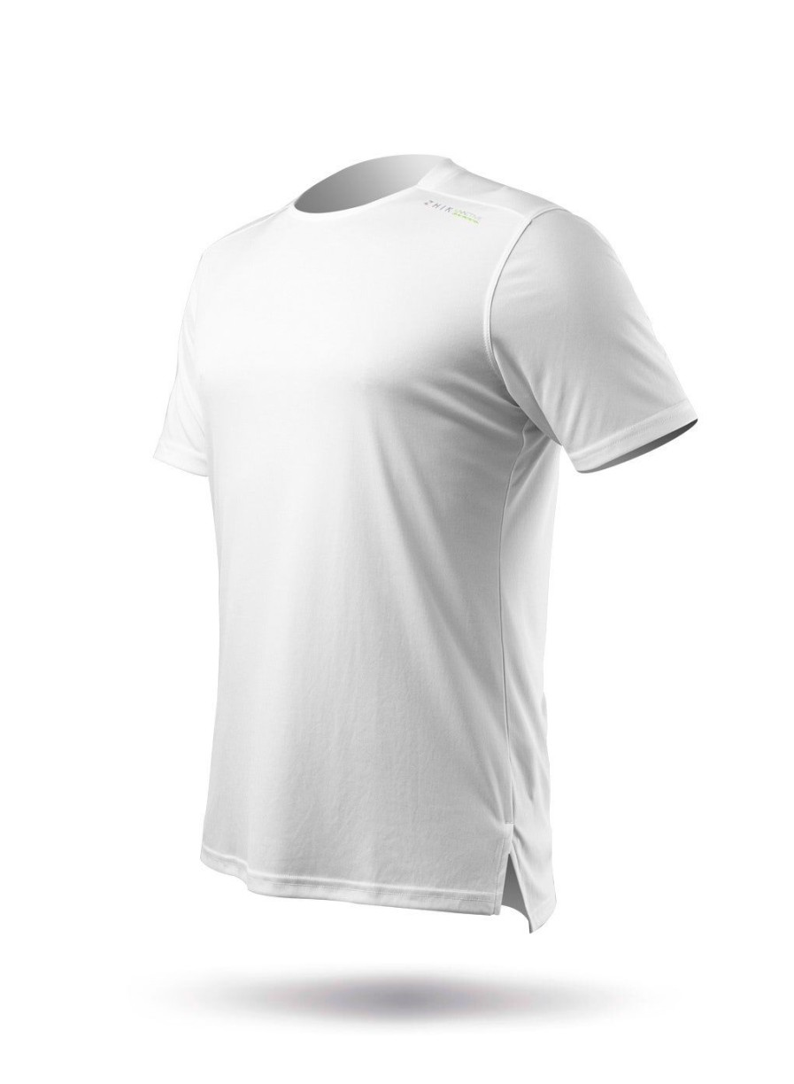 Zhik Mens Uvactive Short Sleeve Top - White | Wicking Uv Tops