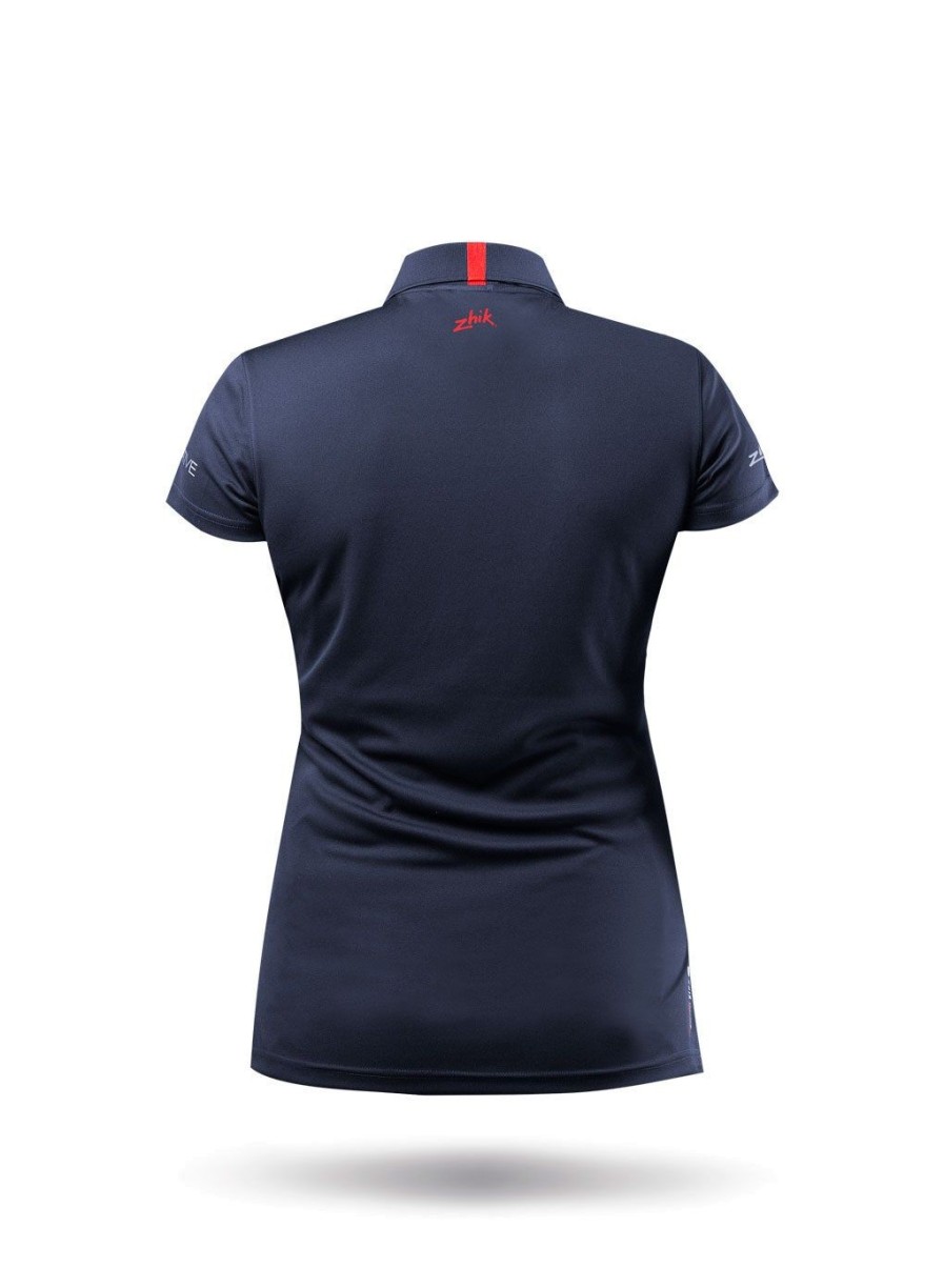 Zhik Womens Uvactive Zip Sports Polo - Navy | Sun Protection Tops