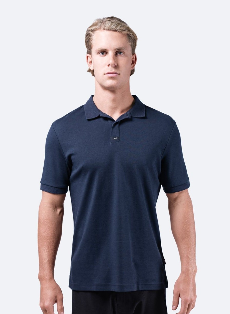 Zhik Mens Pima Cotton Polo - Navy | Polos