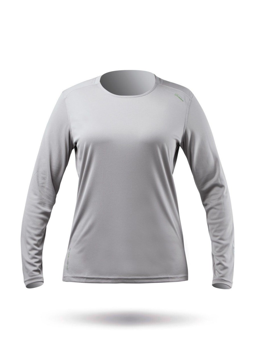 Zhik Womens Uvactive Long Sleeve Top - Grey | Wicking Uv Tops