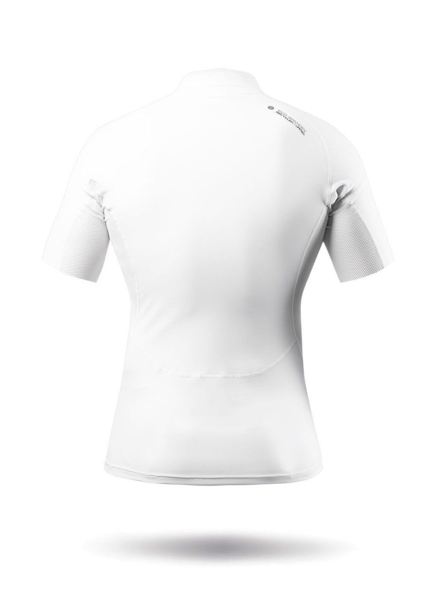 Zhik Mens White Eco Spandex Short Sleeve Top | Hot Conditions