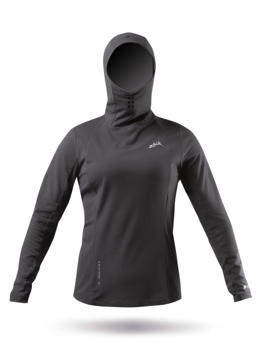 Zhik Womens Black Zhikmotion Hooded Top | Sun Protection Tops