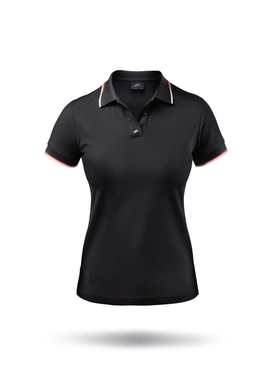 Zhik Womens Elite Polo - Black | Sun Protection Tops