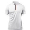 Zhik Mens Uvactive Zip Sports Polo - White | Wicking Uv Tops