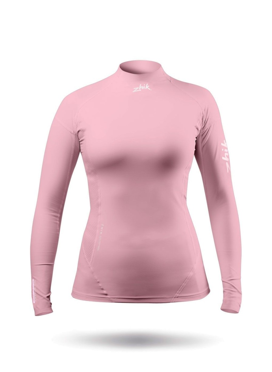 Zhik Womens Eco Spandex Long Sleeve Top - Pink | Sun Protection Tops