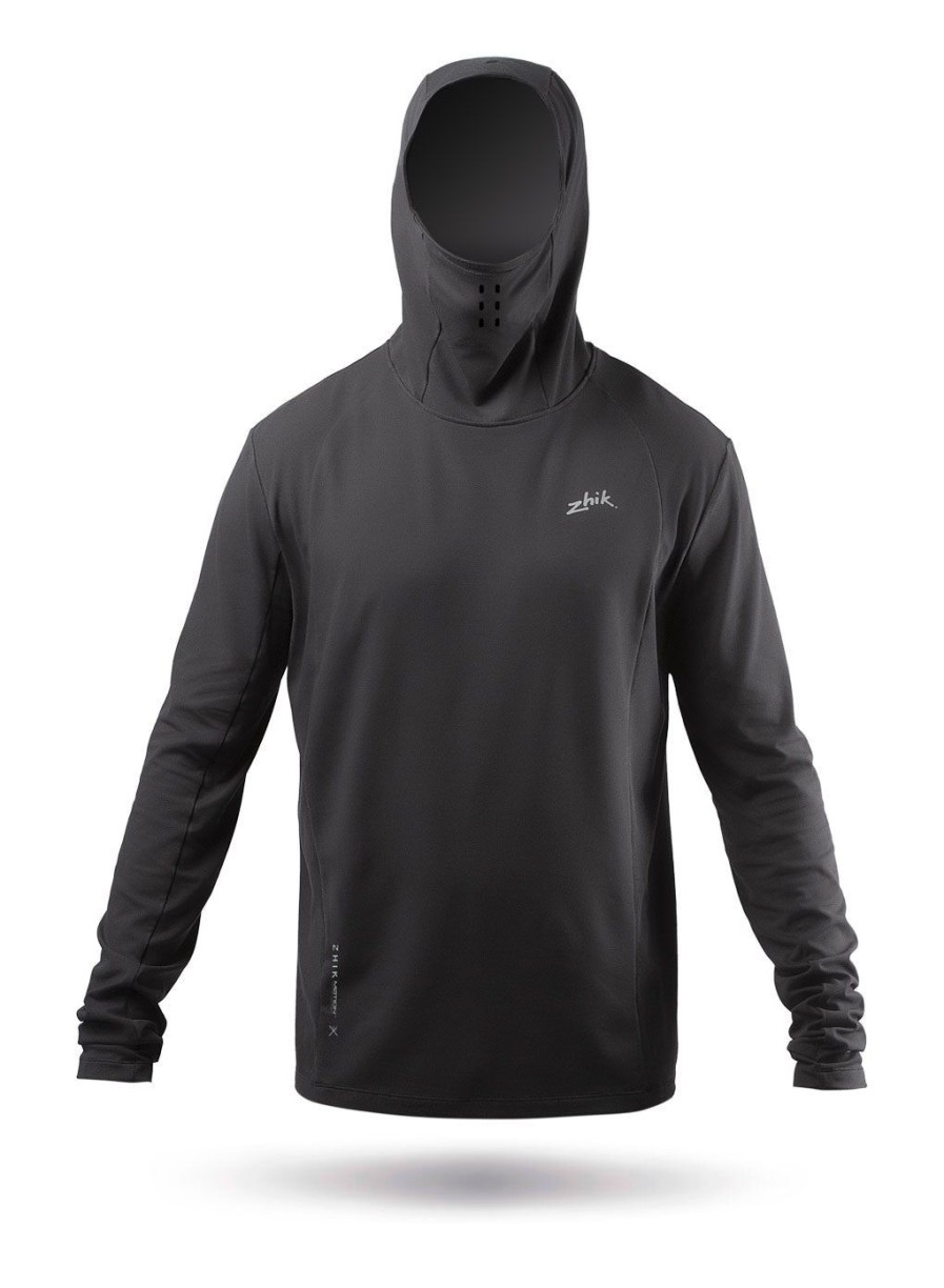 Zhik Mens Black Zhikmotion Hooded Top | Sun Protection Tops