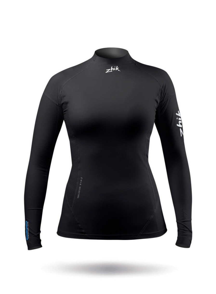 Zhik Womens Black Eco Spandex Long Sleeve Top | Sun Protection Tops