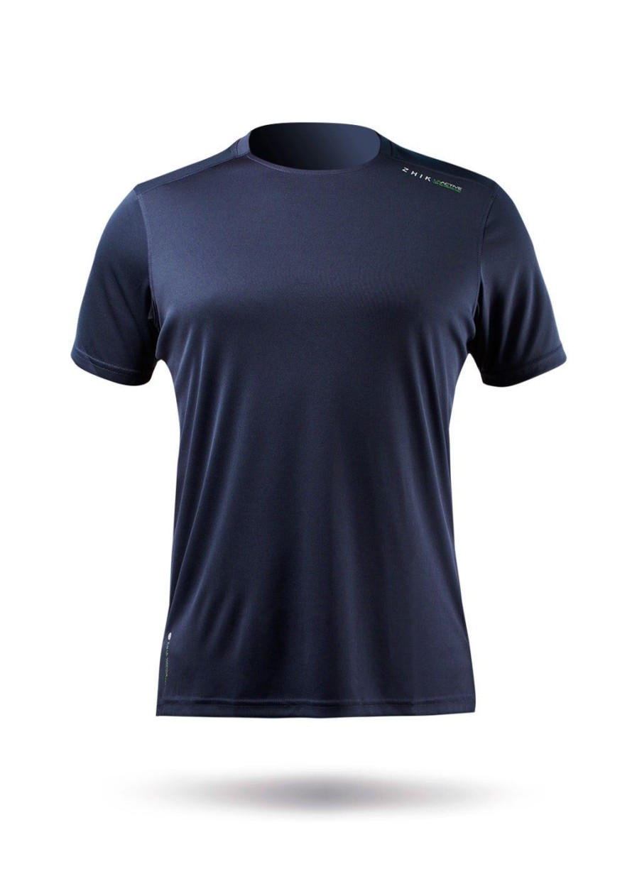 Zhik Mens Uvactive Short Sleeve Top - Navy | Sun Protection Tops