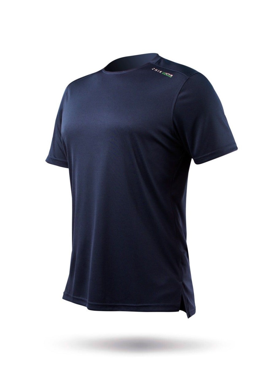 Zhik Mens Uvactive Short Sleeve Top - Navy | Sun Protection Tops