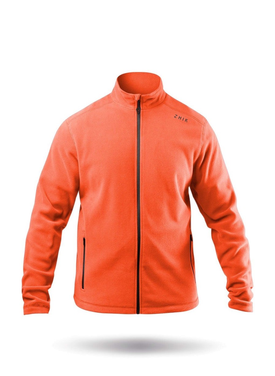 Zhik Mens Flame Red Full Zip Fleece Jacket | Fleeces