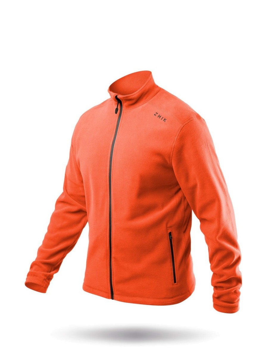 Zhik Mens Flame Red Full Zip Fleece Jacket | Fleeces